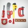 8Pcs Simulation Plastic Saw Pretend Play Miniature Fix Tool Playing House Repairing Toy Set For Kids
