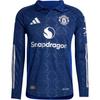 Футболка-поло Manchester United 24/25 Away, повседневная, с длинным рукавом, мужская, темно-синяя IT1982