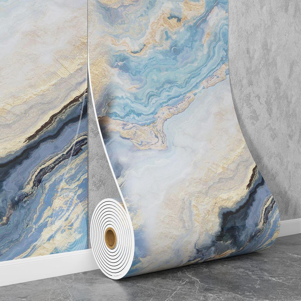 Самоклеящаяся водостойкая настенная наклейка под мрамор для ванной комнаты, гостиной, кухни и ТВ-зоны.