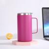 Stainless Steel Vacuum Insulated Coffee Mug With Handle 600ml Double Wall Thermal Cup Office Home Travel