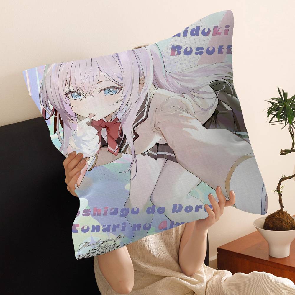 Anime Alya Sometimes Hides Pillow Anime Pillow Sofa Bed Head Pillow Cover Cushion Cover 45X45 Cm Fashion