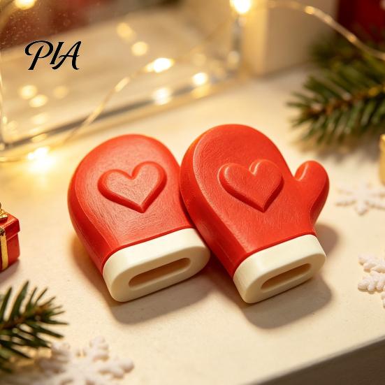 Holiday Desktop Decorations Christmas Theme Ornaments, Santa Hats/Boots/Gloves Decorative PLA Figures, Atmosphere Tabletop Ornaments 3D Printed Crafts