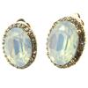 [P4948] - Designer Clips 'Sissi' White Opalescent Gold - 20x15 Mm