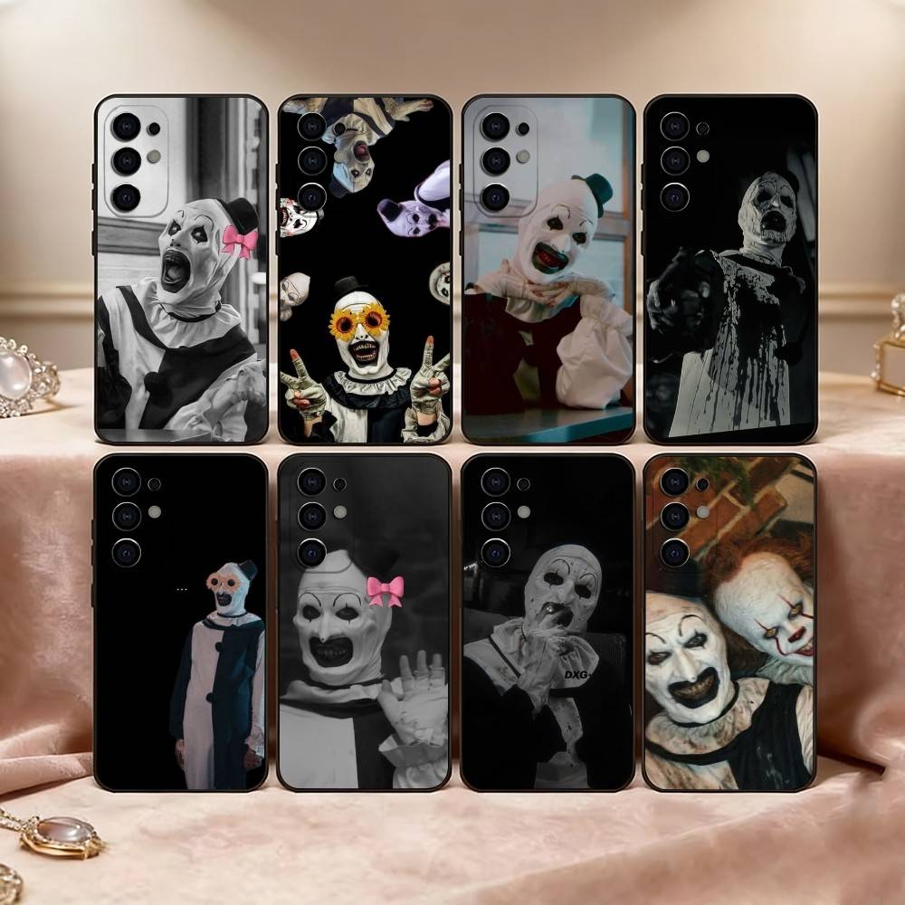 Чехол для телефона T-Terrifier H-Horror C-Clown для Samsung S25, S24, S21, S22, S23, S30, Ultra, S20, Plus, Fe, Мягкий силиконовый черный чехол