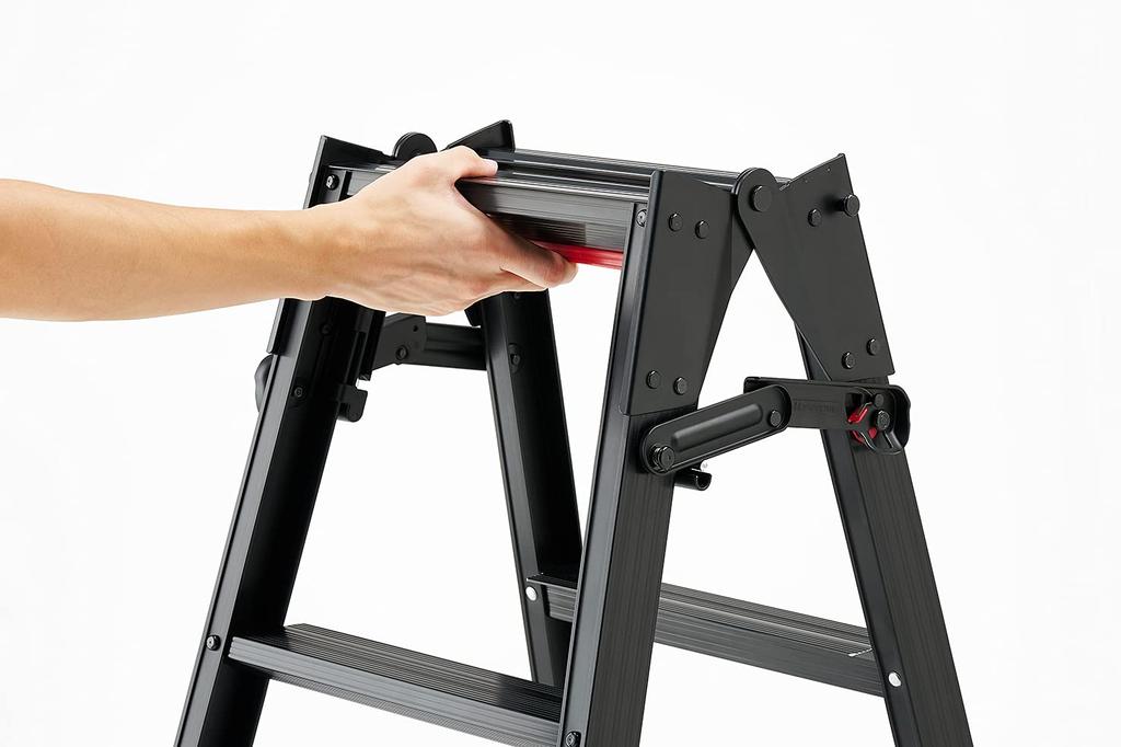 Hasegawa BLACK LABEL Telescoping Ladder Stepladder 3 Steps (with One-touch Bar) RYZB-09 (0.72~1.03m) (10136) (0.72~1.03m)