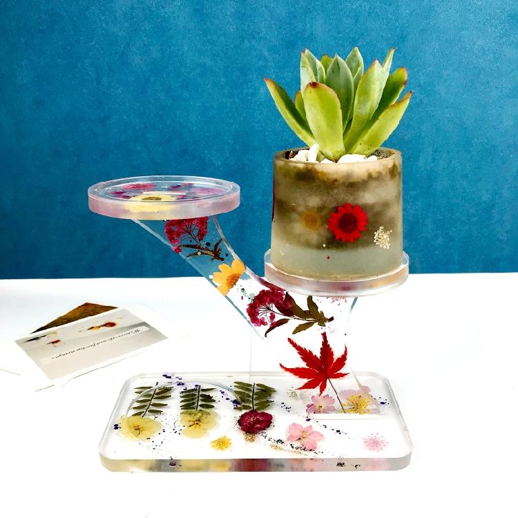 Flower Pot Bracket Silicone Mold Resin Casting Rack Mold Suitable for Diy Crafts