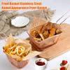 French Fry Serving Basket Mini Chips Deep Fry Baskets Stainless Steel Food Presentation Strainer Ergonomic Grip Fryer Accessory