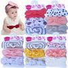 3Pcs Kids Floral Headband Girls Baby Elastic Bowknot Accessories Hairband Set