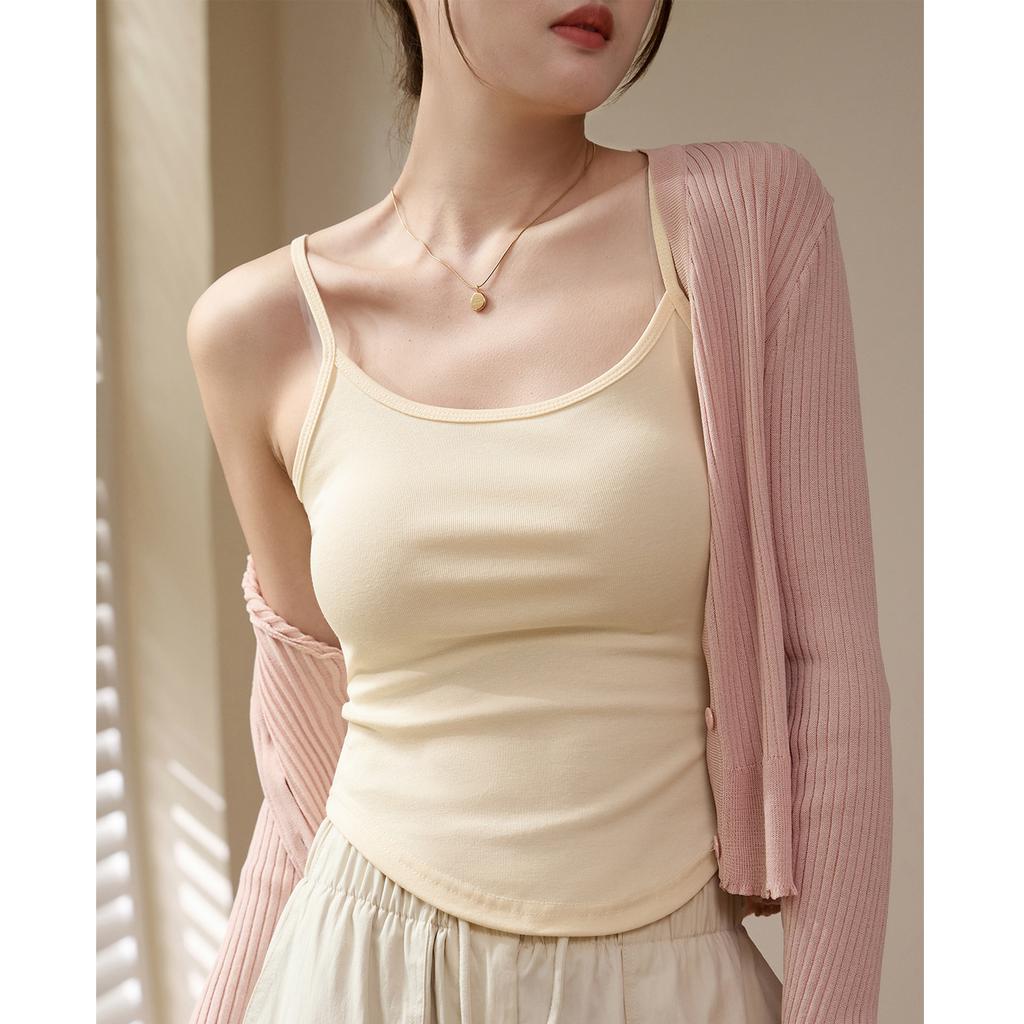 Pure Cotton Suspender Vest for Women In Summer Wear New Curved Sexy Pure Inner Top
