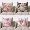 Домашний Декор Розовые Гномы Уютный Зимний Декор Наволочка Чехол для Подушки Подходящий для Дивана Спальни Автомобиля Наволочка