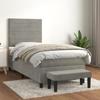 VidaXL Divan Bed and Mattress Light Grey 80x200 Cm Velvet - Model 3137869