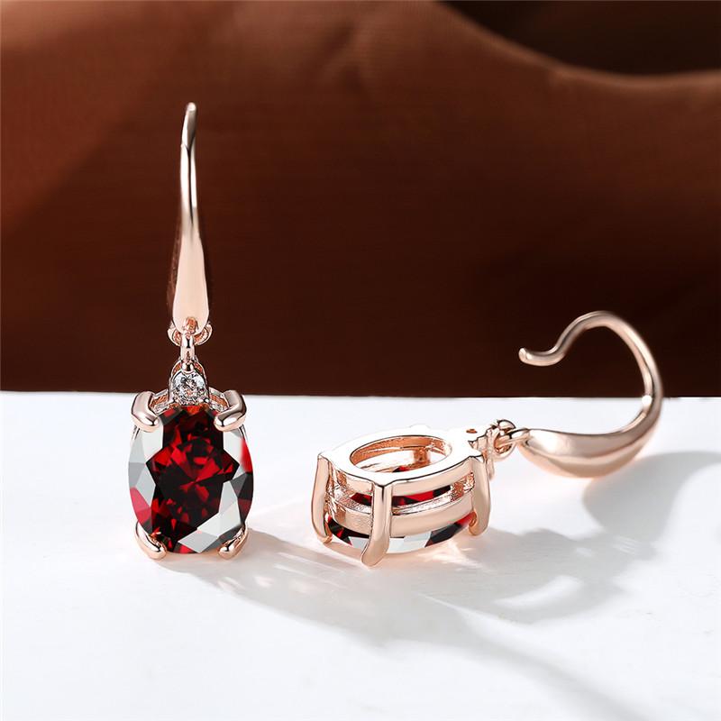 1 пара серег-крючков желтого золота овальной огранки с желтым камнем, обручальное кольцо, висячие серьги для женщин