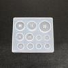 New DIY Silicone Mold Resin Button DIY Handmade Resin Mold with Hole Pendant Button Non-stick Art Mold Decor Cake Baking Tools