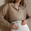 Fashion Long Sleeve Polo Collar Sweater Women Autumn Winter Solid Office Lady Tops Casual Soft Warm Knitted Pullovers Jumper 29687