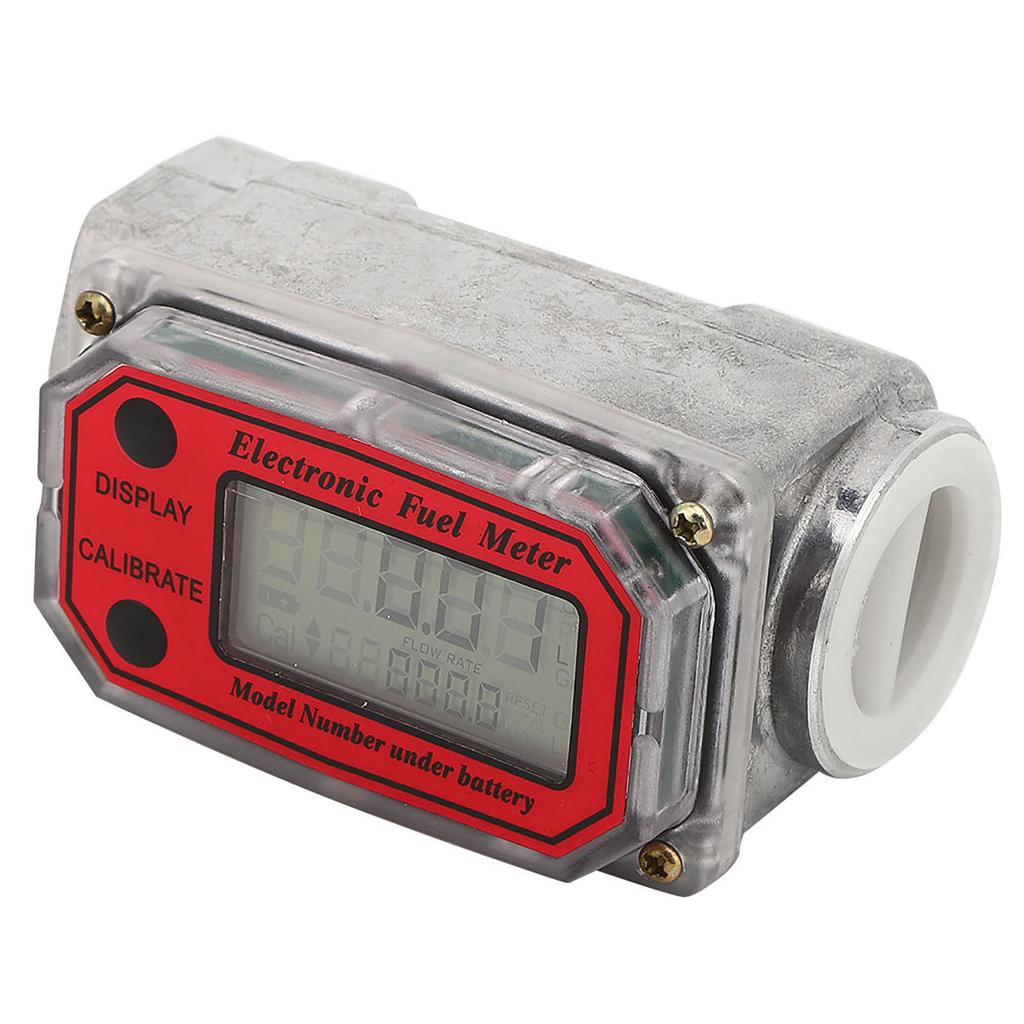 Mini Digital Turbine Flowmeter Diesel Fuel Flow Meter 10‑200L 1" NPT
