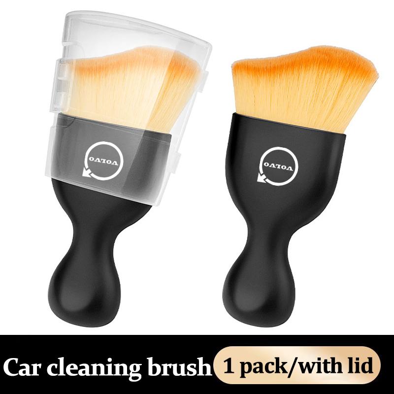 cjtsp5 Keychain Car Air Vent Cleaning Soft Brush With Casing Clean Tool Dusting Crevice BrushFor Volvo Rdesign V60 V40 XC90 V50 V70 S90