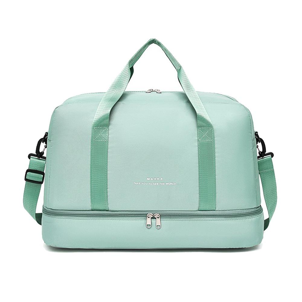 Large Capacity Sports Bag Solid Color Dry and Wet Gym Bag Multifunctional Adjustable Shoulder Strap Duffle Bag Gym Fitness