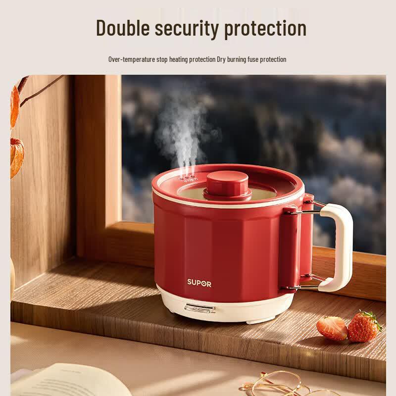 Supor 1.6L Portable Electric Hot Pot with Folding Handle CN plug (adapter included)