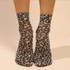 Summer Single Shoes Short Stockings High Elastic Comfortable Breathable Ultra Thin Leopard Large Flower Print Short Socks