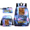 Abstract Shanhaijing Primary School Bag Tongtongsahur Cartoon Youth Backpack Three-piece Set L