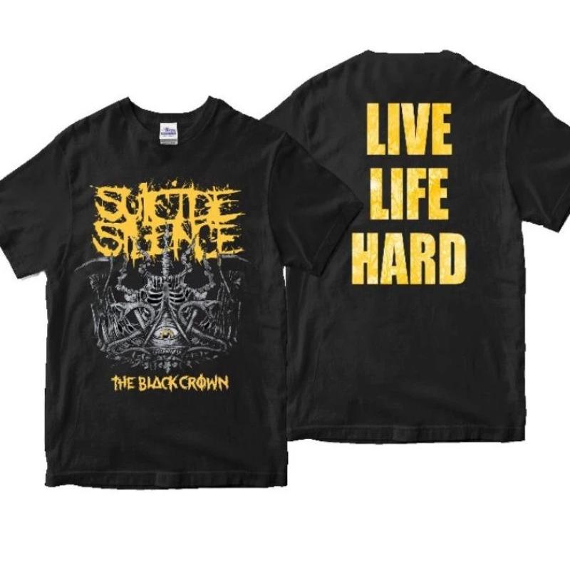 Camiseta Suicide SILENCE 3-La Corona Negra Premium Deathcore El Anillo De Asesinato De Dalia De La Banda De Saturno