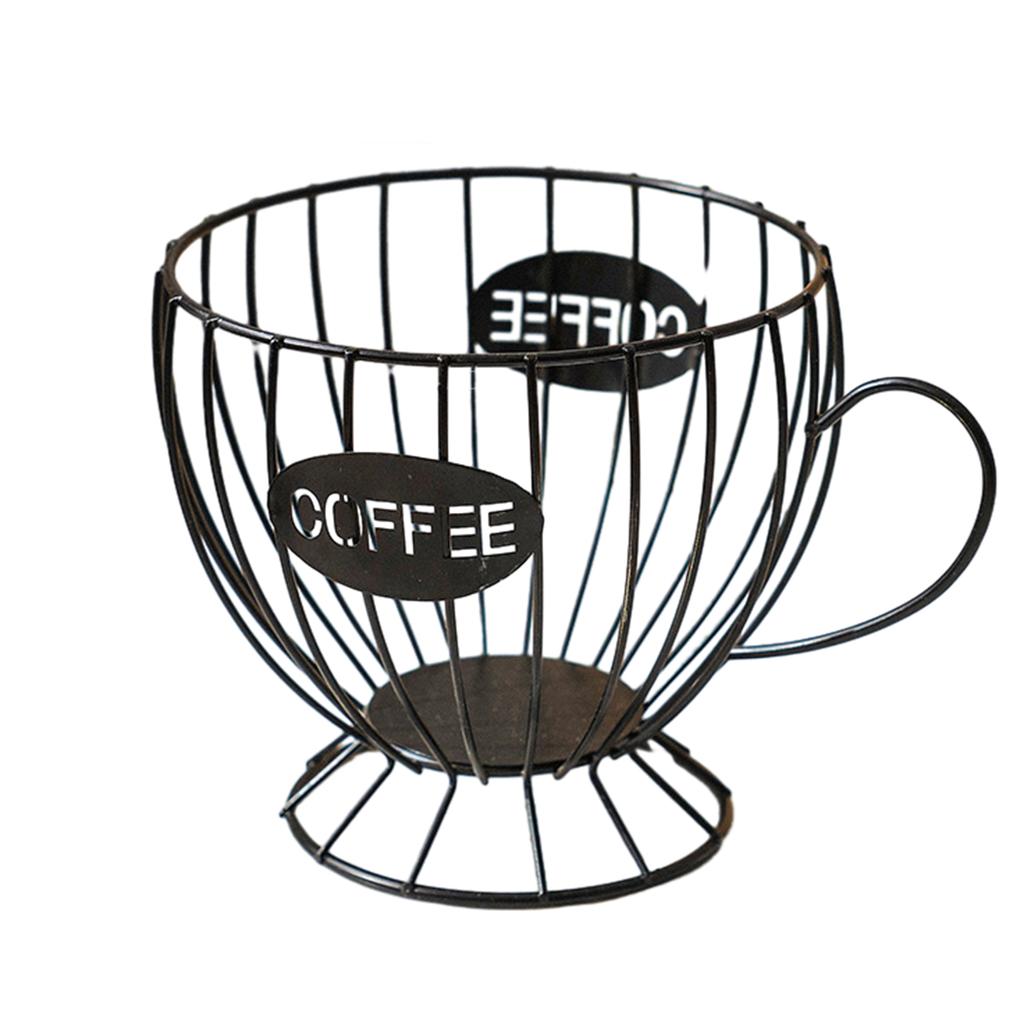 Metal Coffee Capsule Holder for Nespresso20 Cups for K Cup Coffee Pod OrganizerBar Storage BoxFruit BasketCoffee Accessories