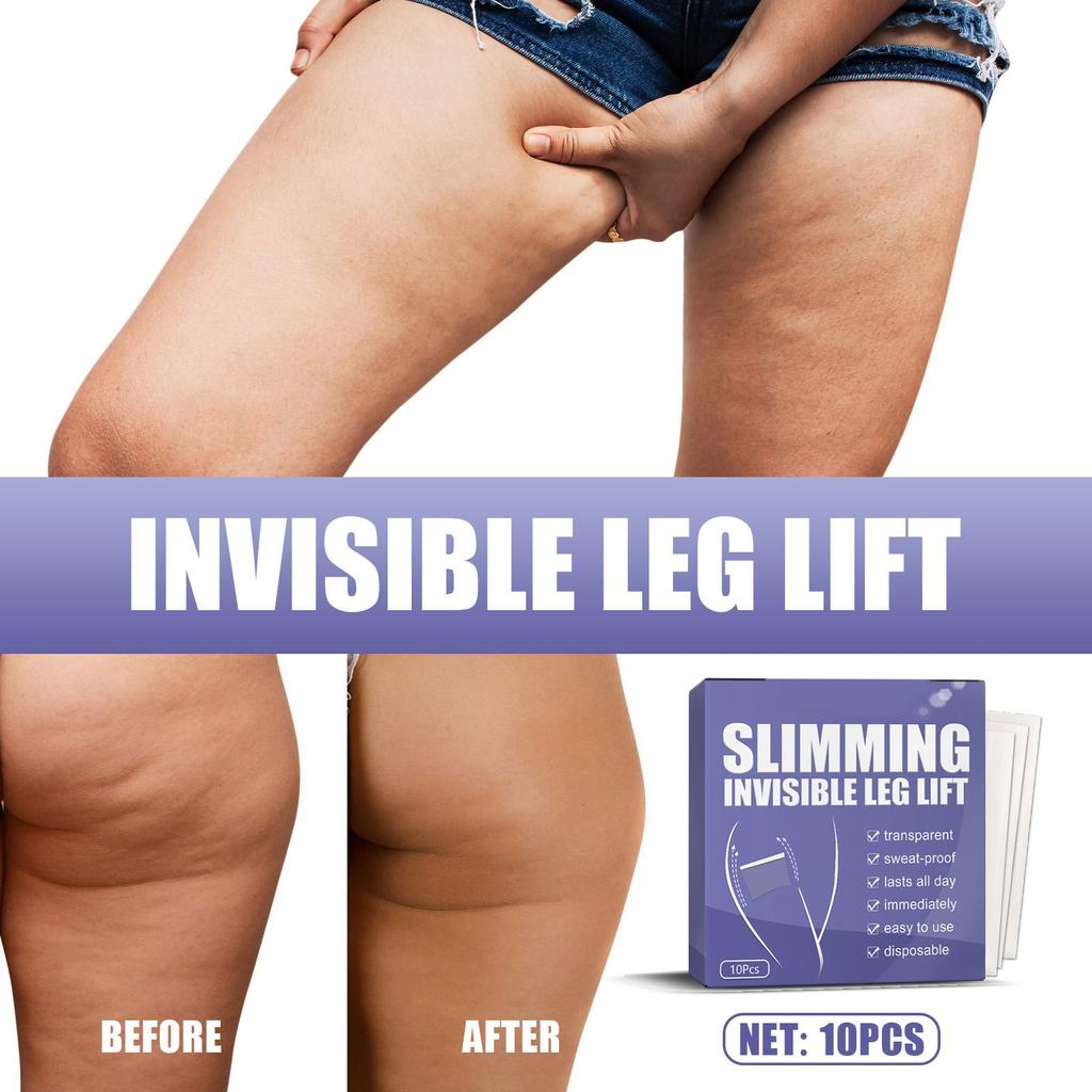 Лента для подтяжки контура бедра 10 шт. Лента для подтяжки ног прозрачная, подходит для обвисшей кожи на ногах, теле, ультратонкая внутренняя наклейка Waterpr