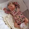 Cuddly Closed Eyes Asleep Reborn Doll Rosalie 19'' 49 Cm Cloth Body Rebirth Doll Handmade 3D Painted Skin Toddler Baby Doll Real Like Kid Playmate Toy