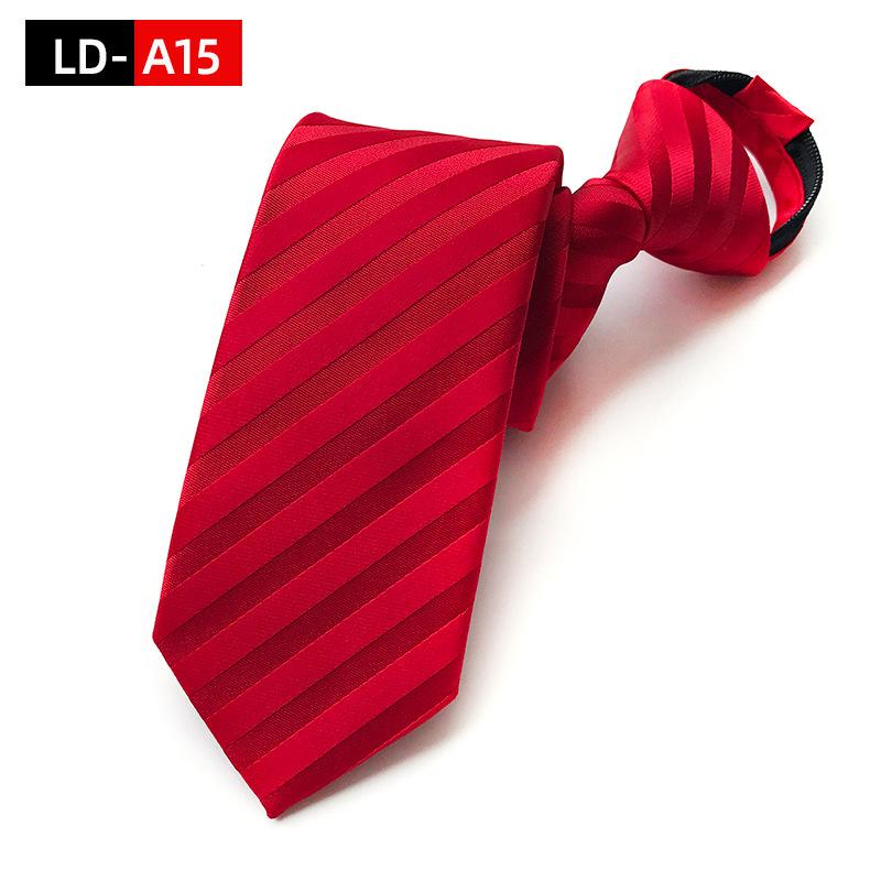 Мужской деловой галстук 8 см, галстук на молнии, ленивый свободный узел, западные украшения