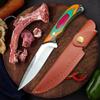 2024 Новый дизайн, кованый нож для мяса ручной работы из нержавеющей стали, нож для стейка, бытовой нож для резки мяса, ручной нож для сбора мяса