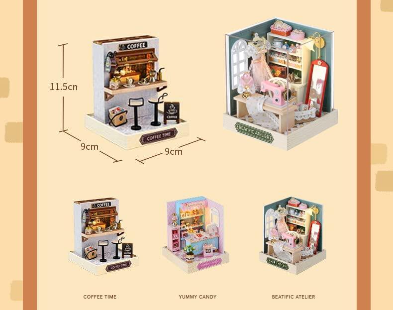 (t-FREAK) 1:32 Dollhouse Set of 3, Handmade Kit Set Miniature, Happiness Series (QT-045+ QT-047+ QT-048)