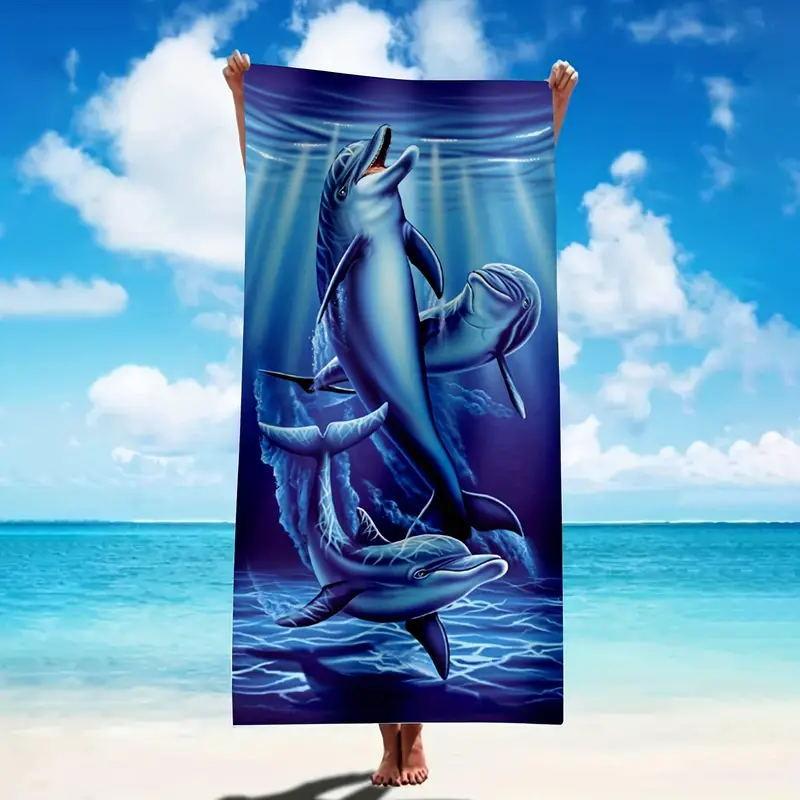 Microfiber Beach Towel Digital Printing Quick-Drying Double-Sided Velvet Class A Large Bath Towel Plus Towel