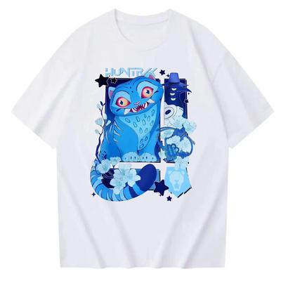 K-pop Охотники на демонов Дерпи Тигр 2025 Новый фильм Харадзюку Футболка с круглым вырезом Повседневная рубашка Подарок Женщины Хип-хоп Ретро Мода Футболка Повседневные топы