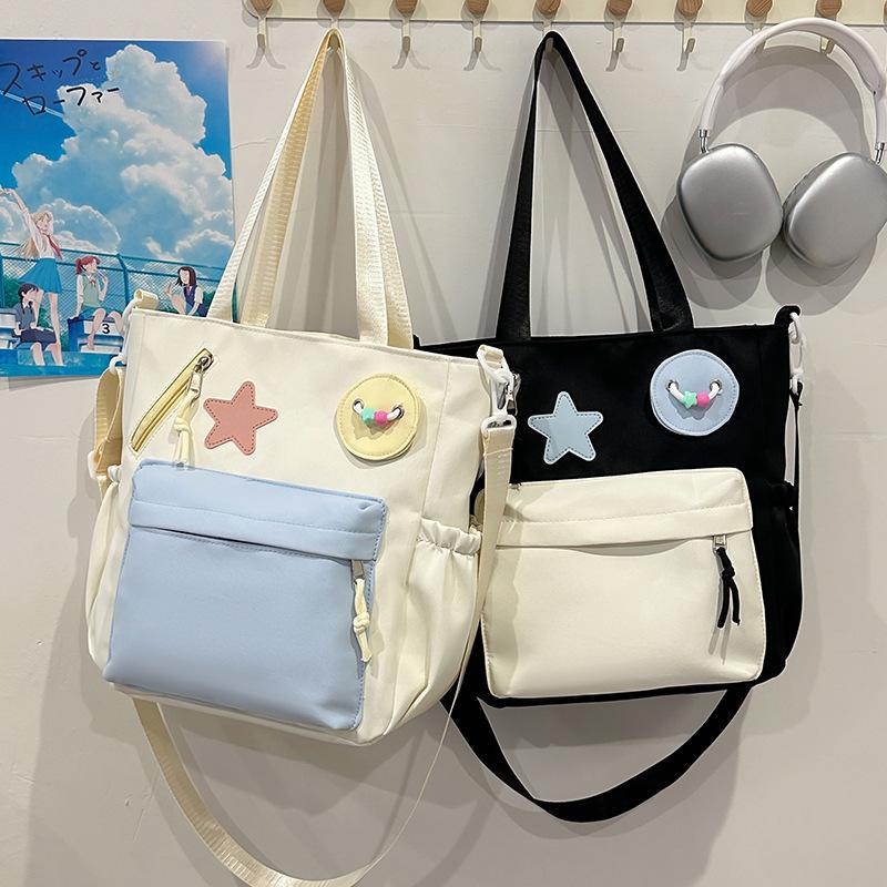 Japanese New Cute Student Tote Bag Crossbody High School Student Large-capacity Leisure Class Bag