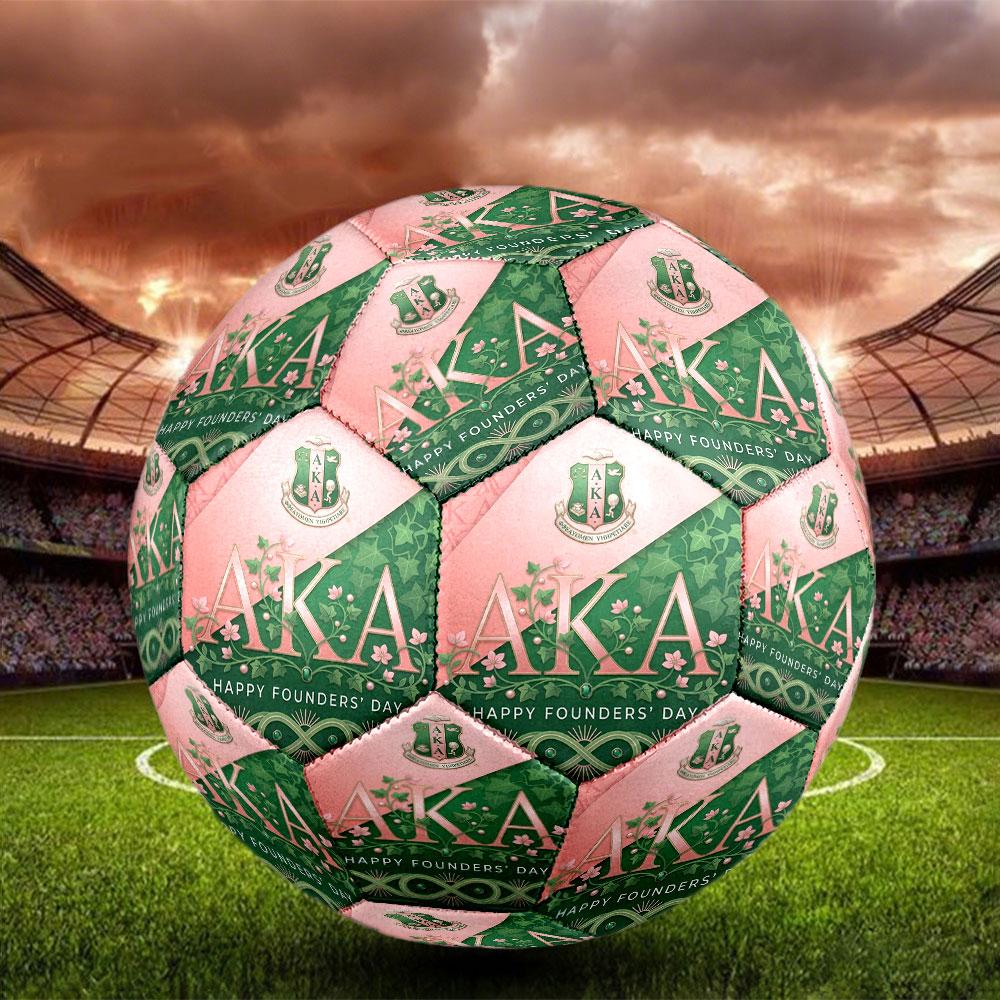 Футбольный мяч Alpha Kappa Alpha, размер 5. Стандартный мяч для матчей, спортивных игр и тренировок команды. Идеальный подарок для любителей футбола.