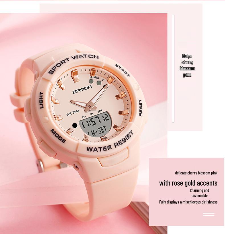 SANDA Водонепроницаемые повседневные наручные часы Dopamine Trend для мужчин и женщин