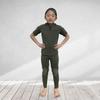 [Amazon Exclusive] Plains Kids Short Sleeve Jacket & Long Johns Set [130cm] P59SM66 Summer Kids Wetsuit Marine Sports