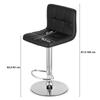 PROT stool - black eco-leather / chrome base