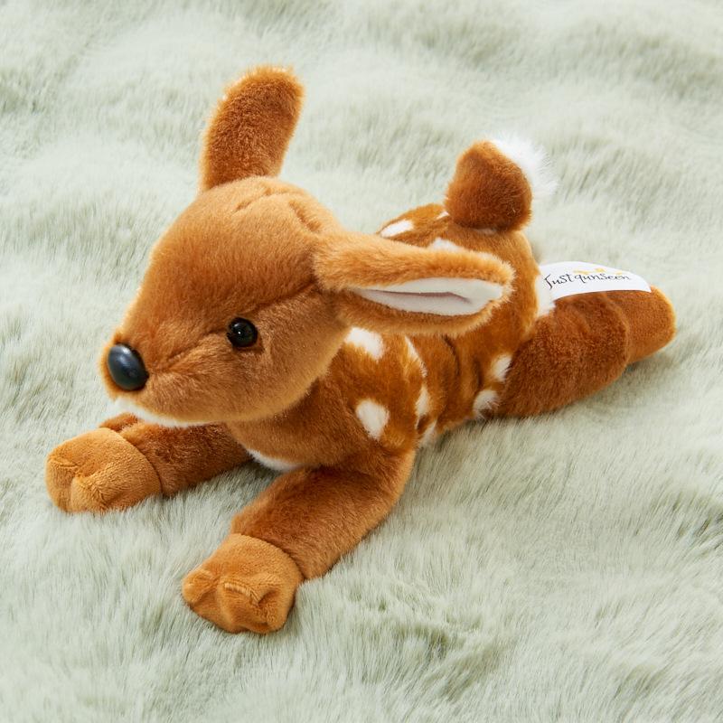 Realistic Giraffe Plush Toy, Sika Deer Stuffed Animal, Lifelike Wildlife Doll, Soft & Cuddly Kids Gift for Birthday & Holidays