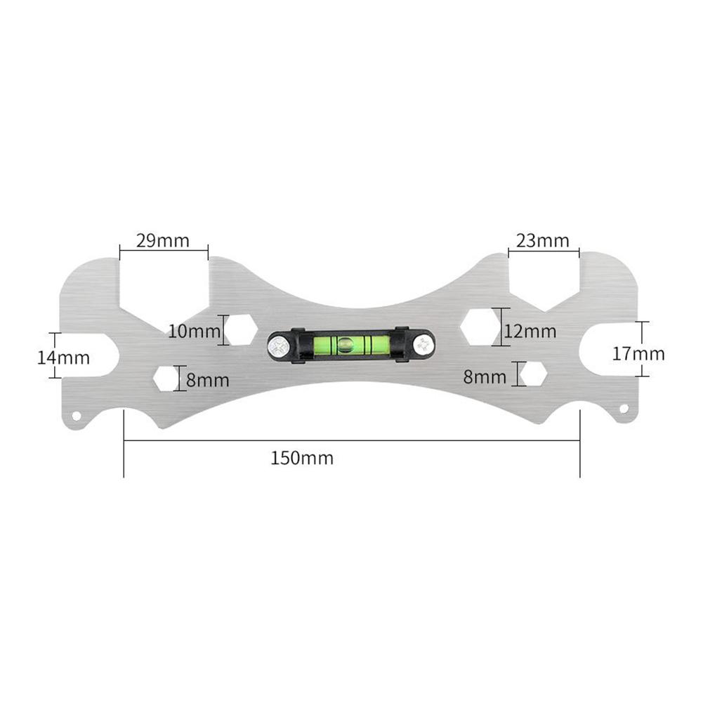 ~ Многофункциональный ключ с уровнем из нержавеющей стали для ванной комнаты и душа