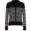 JUZI Annakou Серия MIU Женский полосатый вязаный свитер с лацканами из смесовой шерсти