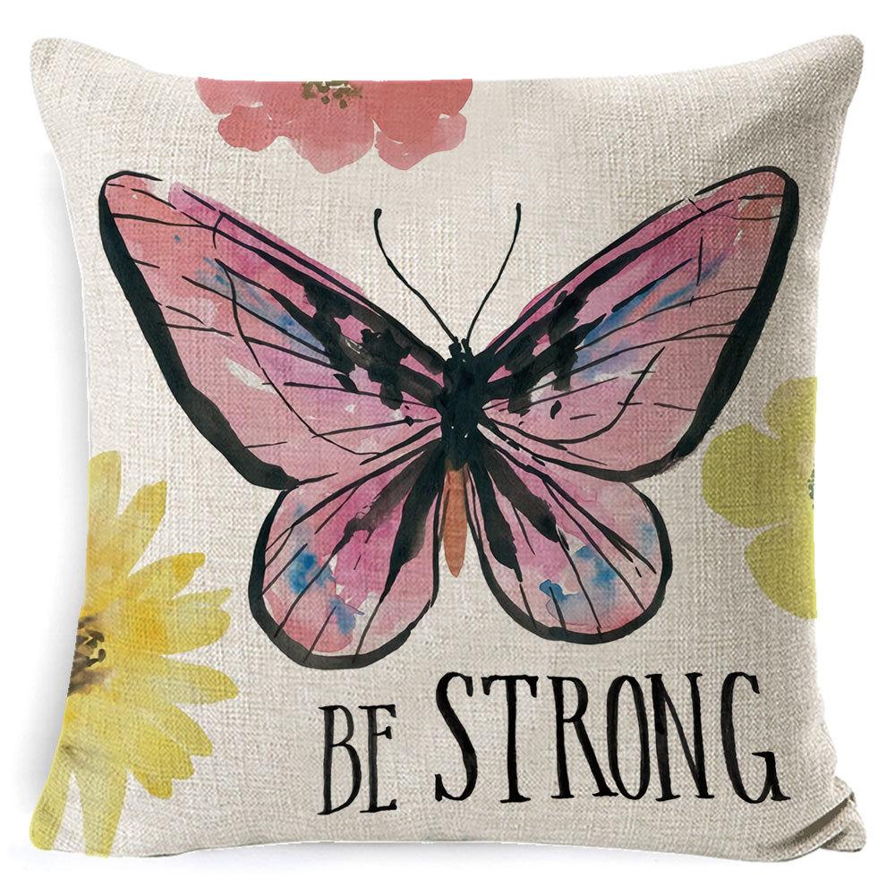 Деревенский стиль, сельский цветок и птица, чехол для дивана, наволочка, льняной весенний чехол для подушки, чехол для автомобильной талии, спинки