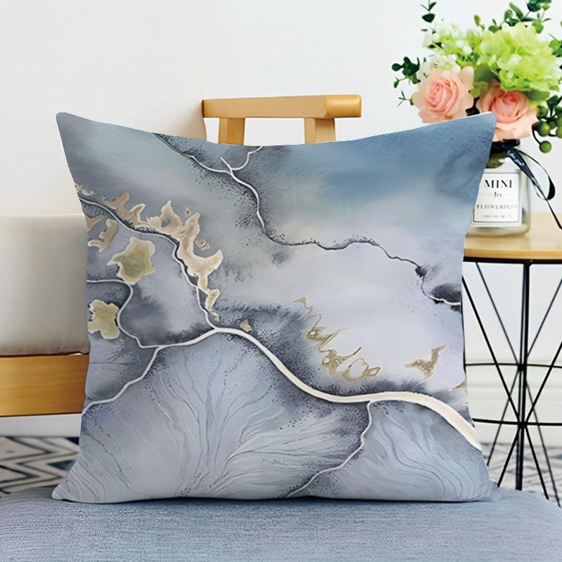 Наволочка с рисунком мраморной текстуры для спальни, гостиной, квадратная подушка, наволочка