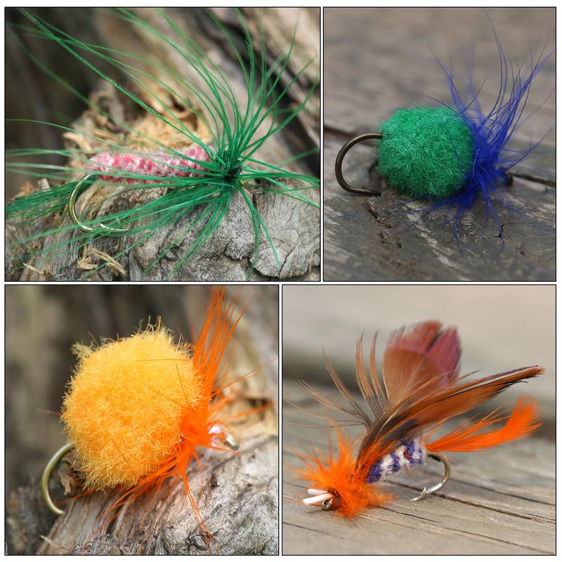 Приманки для рыбалки нахлыстом, 24 шт./кор., лососевые мухи, форель, сухая приманка для рыбалки нахлыстом, уличная пресноводная рыбалка нахлыстом