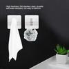 2 PCS Punch Free Adhesive Hook Silver Towel Hook Practical Coat Hook  Space Saving