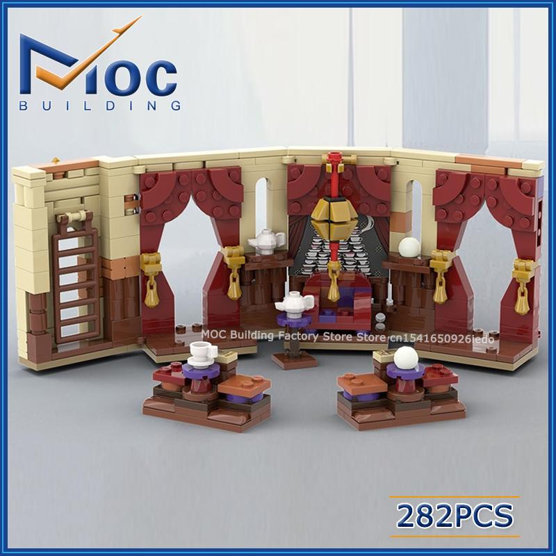 Знаменитый Замок из Фильма MOC Строительные Блоки Сцена Классная Комната Ванная Общая Комната Модель Коллекция Кирпичиков Игрушки для Витрины Праздничные Подарки