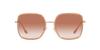 Coach Солнцезащитные очки HC7139BD Розовое золото с розовым градиентом Размер 58 Глиттер/Розовые линзы,