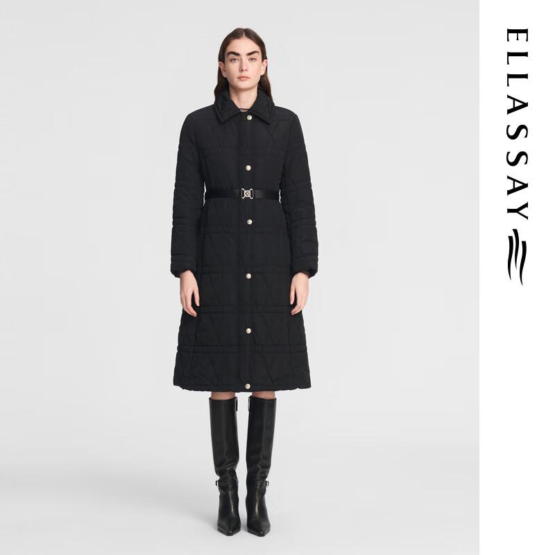 ELLASSAY Женский геометрический стеганый тренч с гусиным пухом
