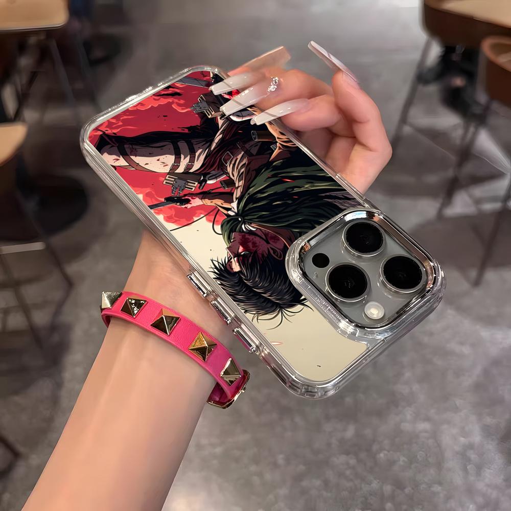 Чехол для телефона A-ATTACK ON T-TITAN Для IPhone 17 Air 16 15 14 13 12 11 Pro Pro Max Plus Прозрачный Мягкий Чехол