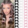 30pcs 4cm Ribbon Bow Hair Clip Sweet Bowknot Cute Korean Girls Female Hairpin Fashion Barrettes Headwear Hair Grip Bobby Pin